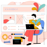 organic-flat-web-design-illustration